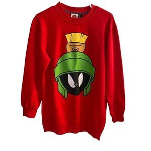 Looney Tunes Marvin the Martian Red Long Sleeve Sweatshirt Sz S